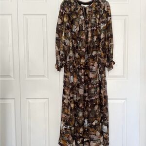 Anthropologie Long Sleeve Maxi Dress